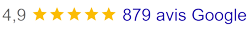 4.9 étoiles - 879 avis Google
